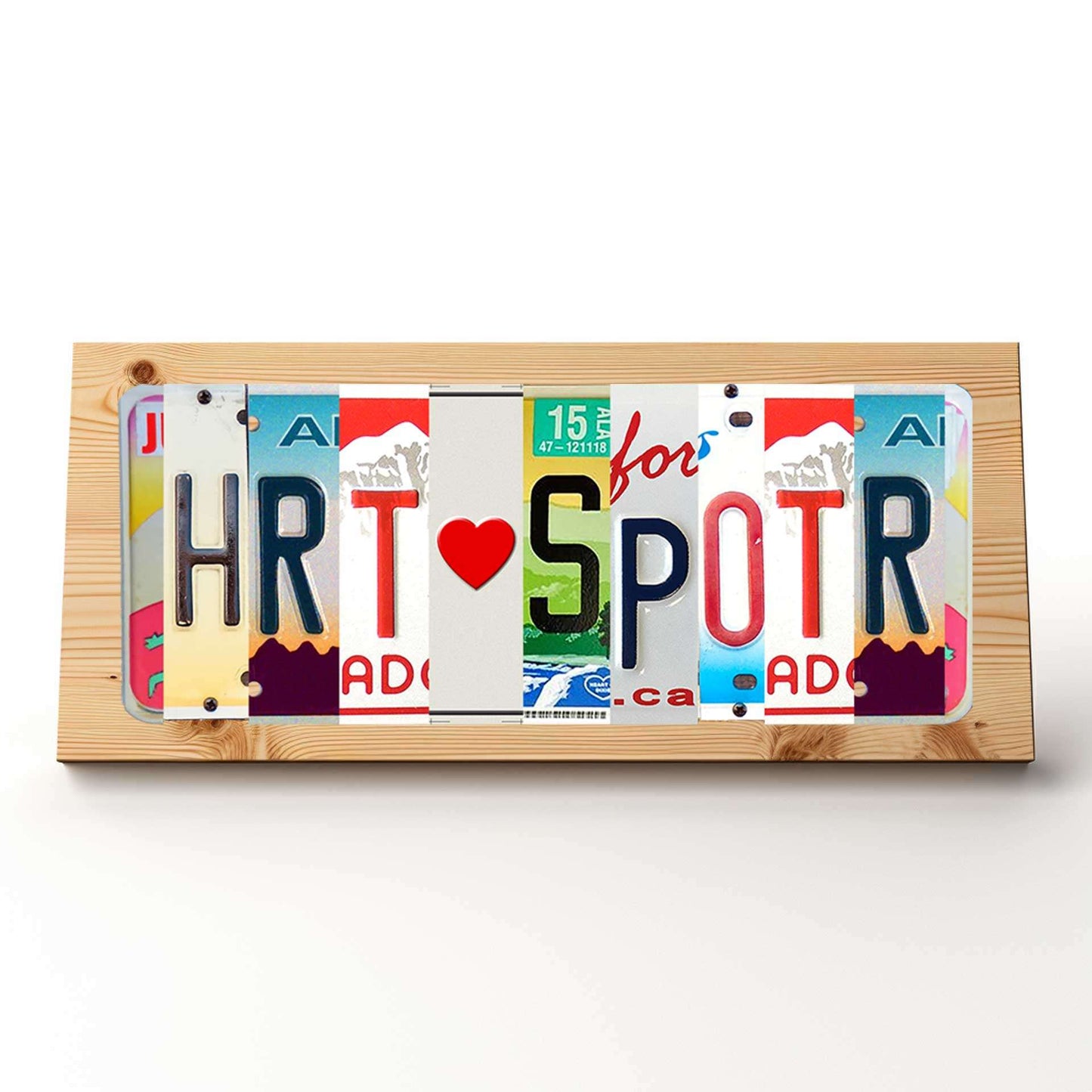 HRT❤SPOTR Cupid Theme Themed Custom Pine Plaque Sign and License Plate Letters for Home Den, She Shed, Man Cave, Bar, and Restaurant DecorAdd a