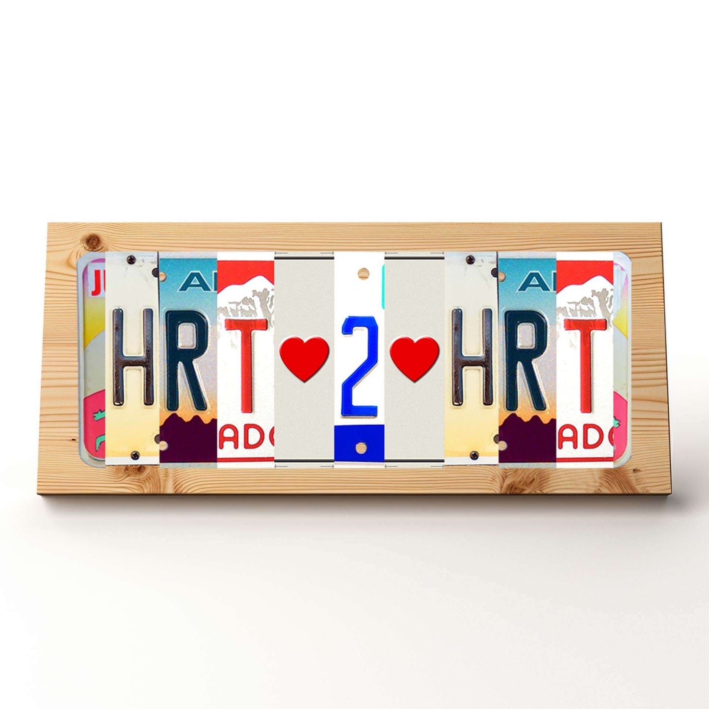 HRT❤2❤HRT  Cupid Themed Custom Pine Plaque Sign and License Plate Letters for Home Den, She Shed, Man Cave, Bar and Restaurant Decor

Add a touch of love